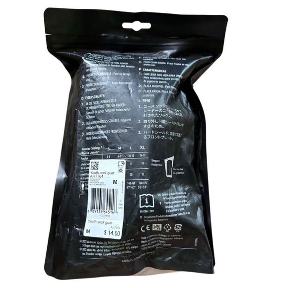 Adidas Size Medium Youth Sock Guards AH7764 - Picture 3 of 4